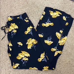 Loft flower flowy pants